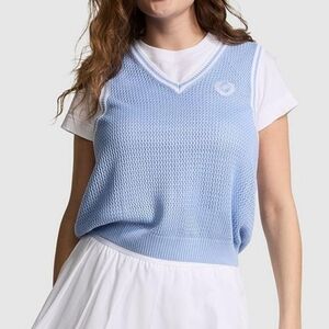 PINK Victoria's Secret Cambridge Knit Cropped Vest.